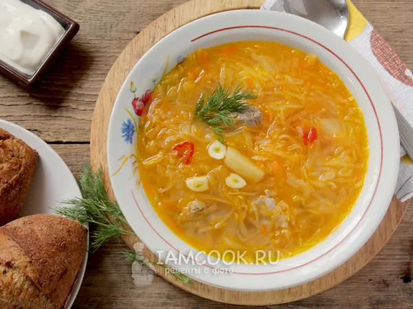 Фото блюда: Щи с репой и квашеной капустой