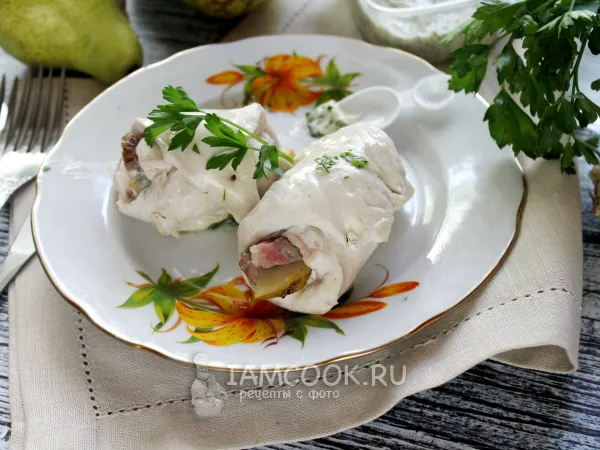 Фото блюда: Куриные рулетики на пару