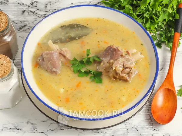 Фото готового блюда: Гороховый суп с бараниной