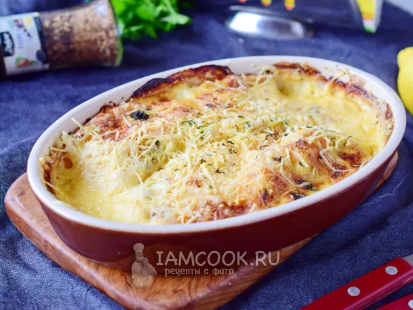 Фото блюда: Филе минтая в сливках в духовке