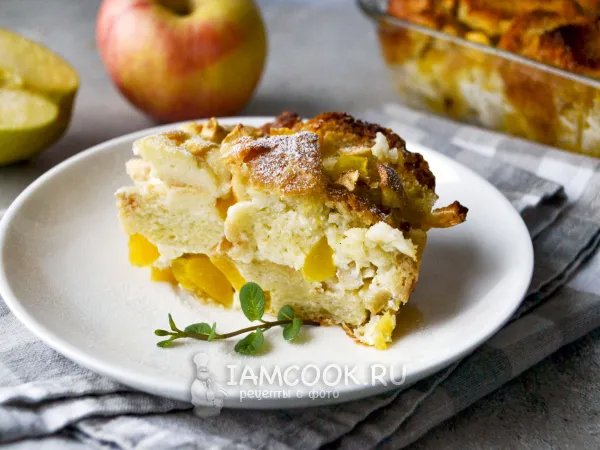 Фото блюда: Пудинг из тыквы и яблок