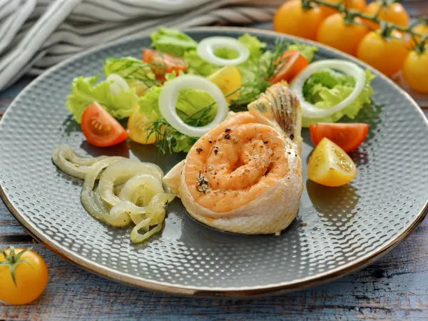 Фото блюда: Брюшки семги в духовке в фольге