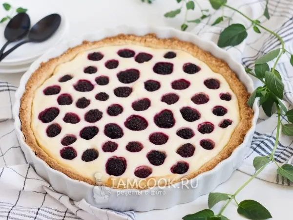 Фото готового блюда: Чизкейк с ежевикой