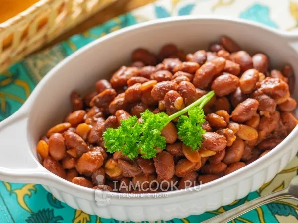 Фото готового блюда: Фасоль с томатной пастой