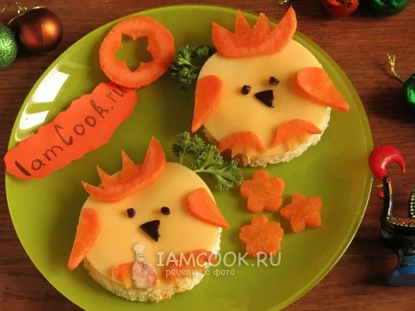 Фото блюда: Бутерброд сырный детский