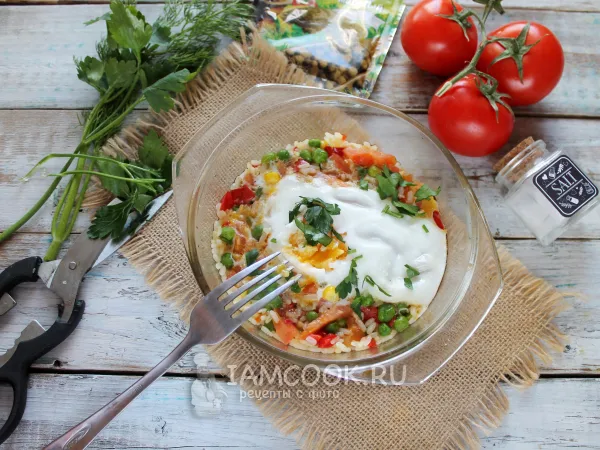 Фото готового блюда: Шакшука с гавайской смесью