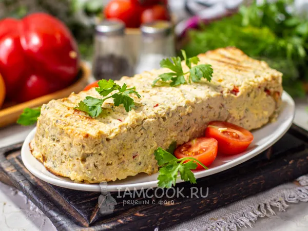 Фото блюда: Диетическое суфле из куриной грудки в духовке