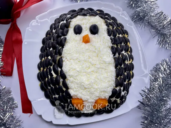 Фото блюда: Салат «Пингвин»