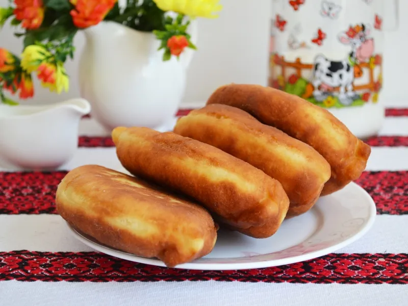 Фото блюда: Жареные пирожки с капустой