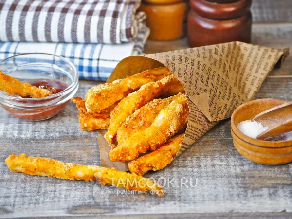 Фото блюда: Куриные палочки в панировке в духовке