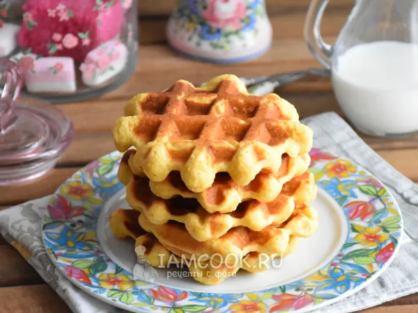 Фото готового блюда: Бельгийские вафли без масла