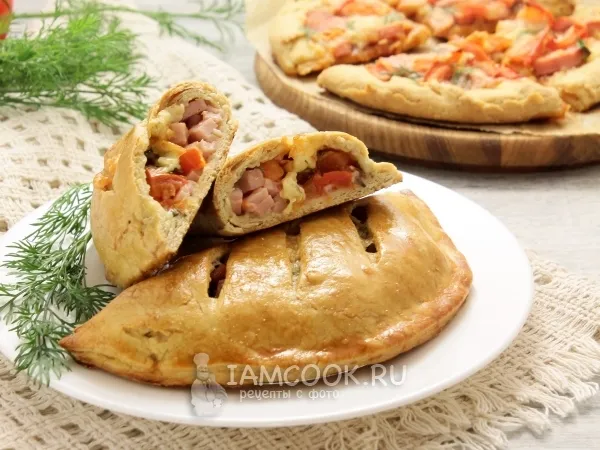 Фото блюда: Кальцоне с ветчиной