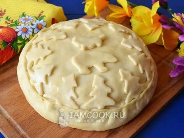 Фото готового блюда: Тесто для курника (классический рецепт)