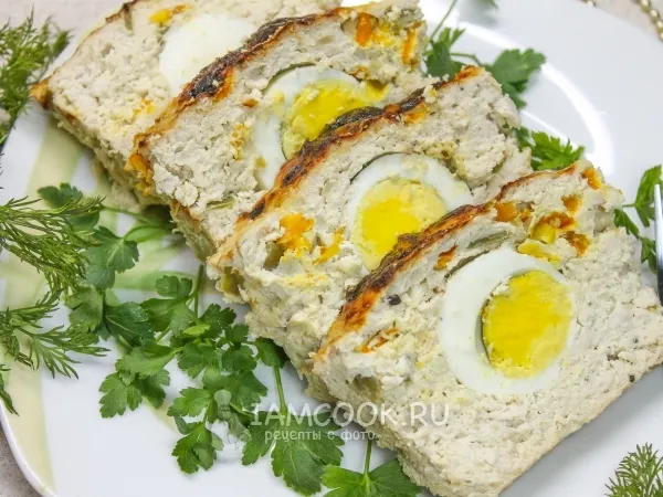 Фото готового блюда: Куриный рулет с яйцом по Дюкану