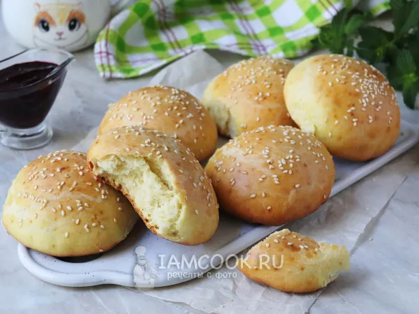 Фото блюда: Булочки на простокваше без дрожжей в духовке