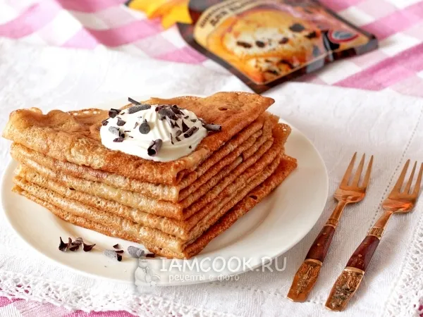 Фото готового блюда: Кофейные блинчики