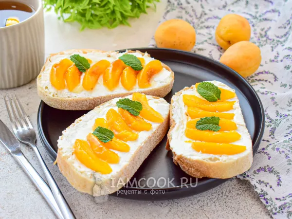 Фото блюда: Брускетта с абрикосом