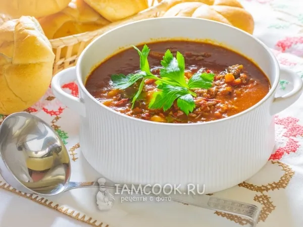 Фото готового блюда: Суп-гуляш из говядины