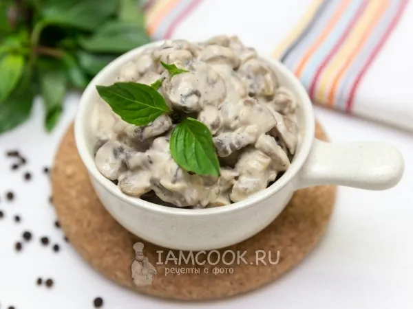 Фото блюда: Шампиньоны в сливках