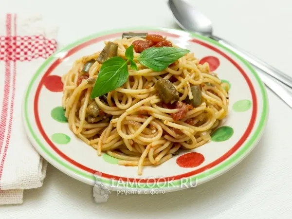 Фото блюда: Спагетти с баклажанами