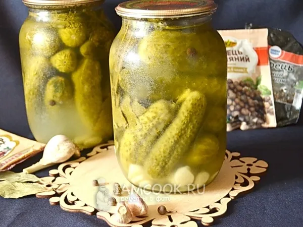 Фото блюда: Огурцы на зиму в литровых банках