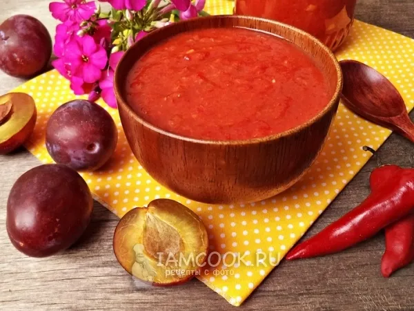 Фото блюда: Аджика из слив на зиму