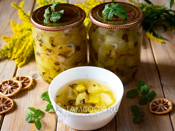 Фото блюда: Варенье из кабачков с мятой и лимоном на зиму