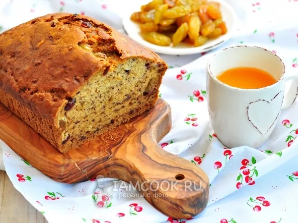 Фото готового блюда: Постный банановый кекс