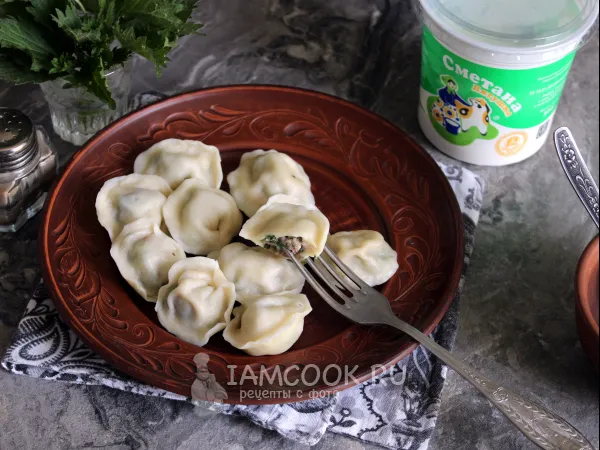 Фото блюда: Пельмени с крапивой