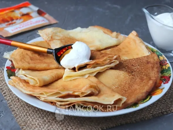 Фото блюда: Блины на молоке с разрыхлителем