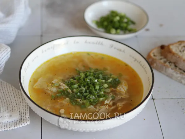 Фото блюда: Куриный суп с булгуром без картошки