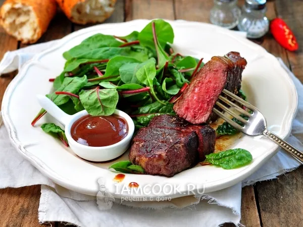 Фото готового блюда: Стейк Нью Йорк