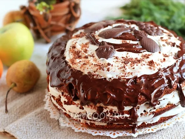 Фото блюда: Торт «Трухлявый пень» с вареньем