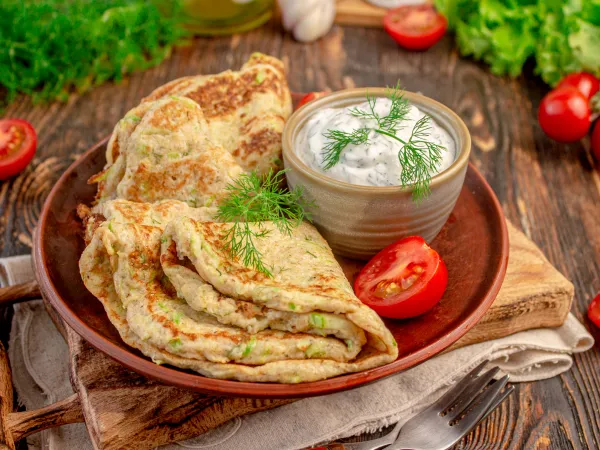 Фото готового блюда: Блины из кабачков ПП