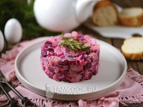 Фото готового блюда: Шведский салат с сельдью