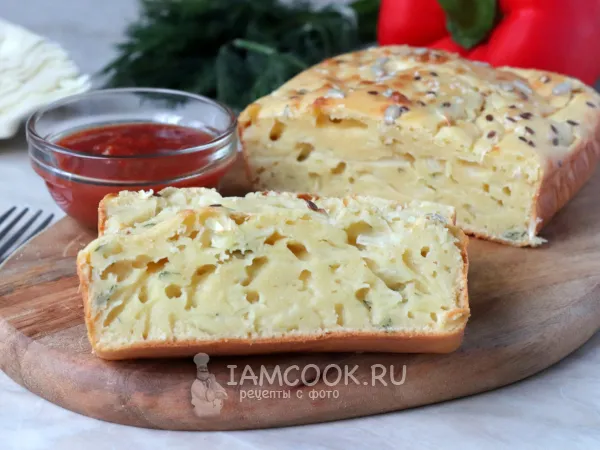 Фото готового блюда: Заливной пирог с капустой на молоке