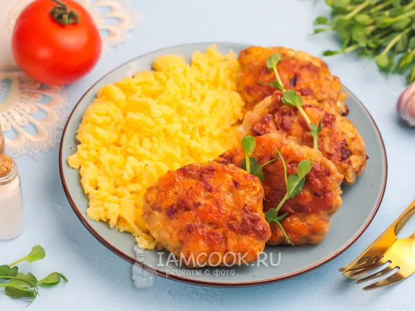 Фото блюда: Рубленые котлеты с яйцом (отварным)