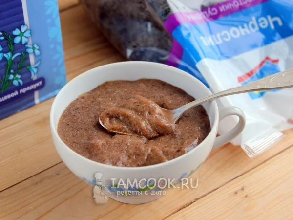 Фото блюда: Льняная каша с черносливом