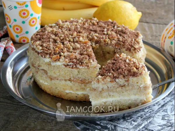 Фото блюда: Банановый торт в мультиварке