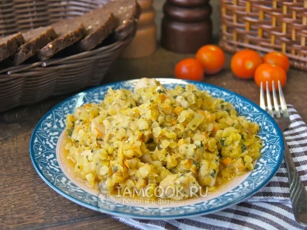 Фото готового блюда: Чечевица с курицей