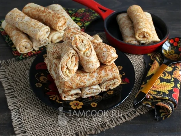 Фото блюда: Блины с сыром и морковью