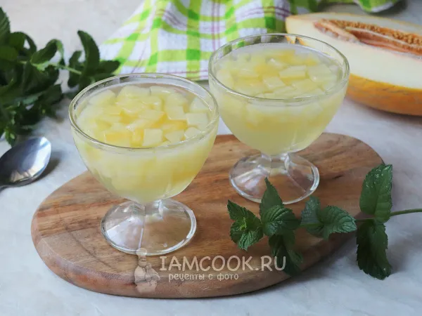 Фото блюда: Желе из дыни (с желатином)