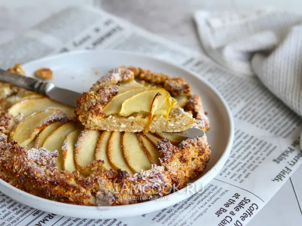 Фото блюда: Творожная галета с яблоками ПП