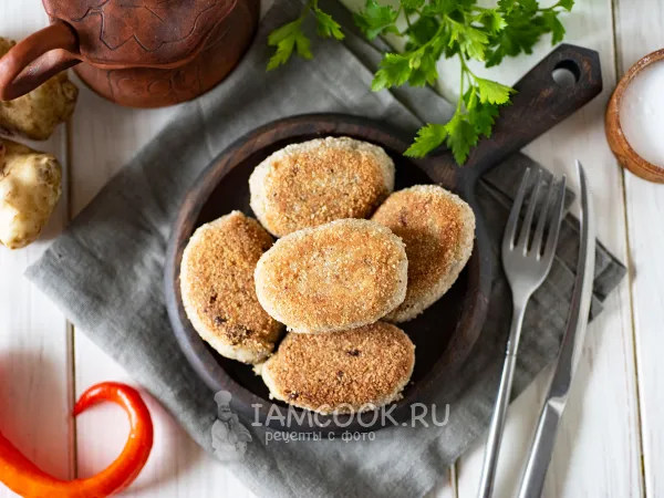 Фото готового блюда: Котлеты из топинамбура