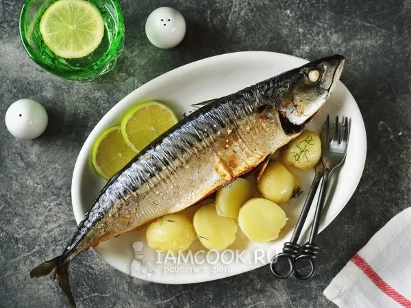 Фото блюда: Скумбрия в соусе терияки с лаймом и укропом в духовке