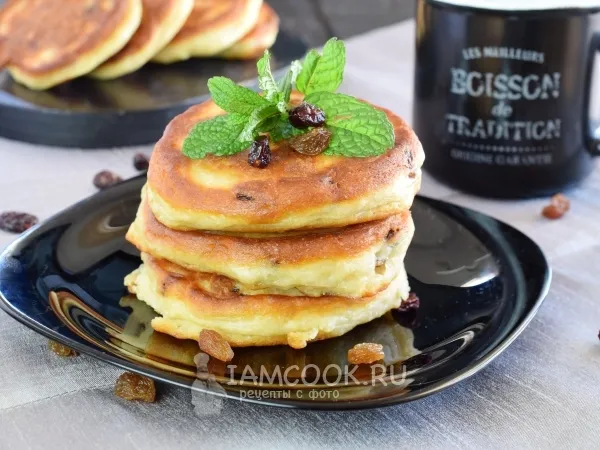 Фото блюда: Оладьи с изюмом