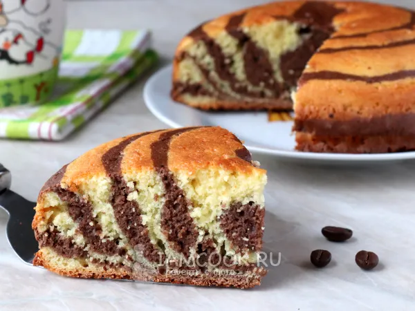 Фото готового блюда: Манник «Зебра» на кефире