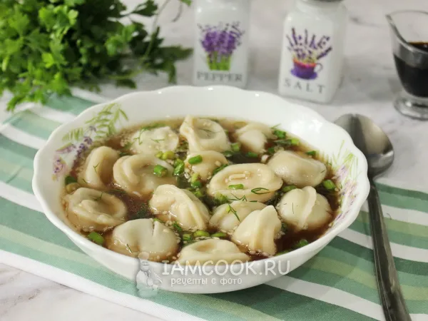 Фото блюда: Вареные пельмени с соевым соусом