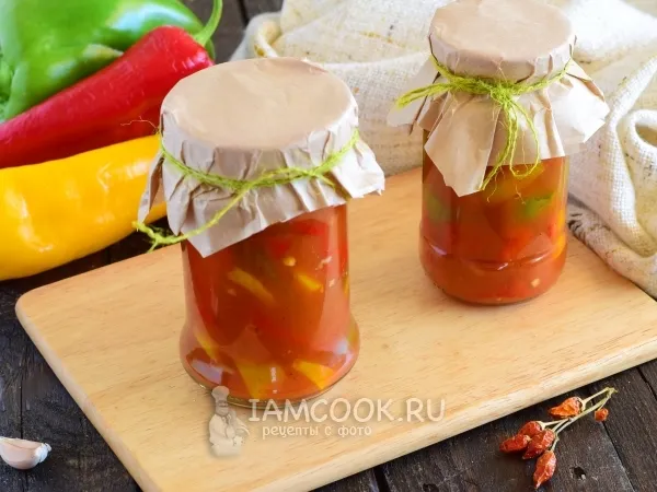 Фото блюда: Перец в томатном соке на зиму