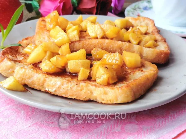 Фото блюда: Тосты с яблоками